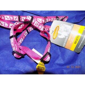 New retriever brand small reflective pink dog harness size 16-24"